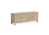 MC Oak Bedroom Bench W/Metal Handles